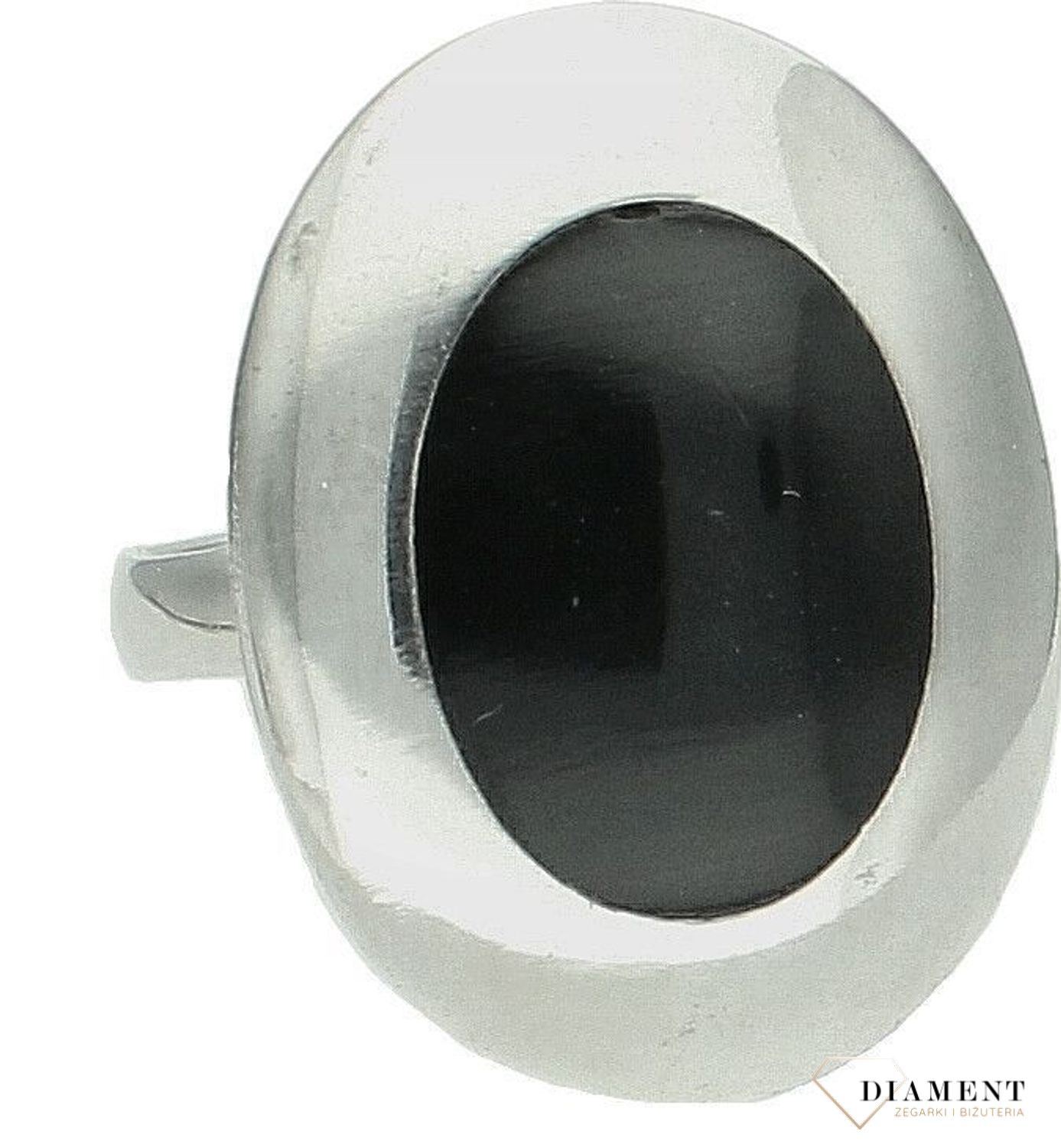 Srebrny pierścionek damski 925 z onyksem syntetycznym rozmiar 14 P 1602. Srebrny pierścionek damski. Srebrny pierścionek z onyksem. Pierścionek srebrny damski. Srebrny pierścionek na prezent dla kobiety1.jpg